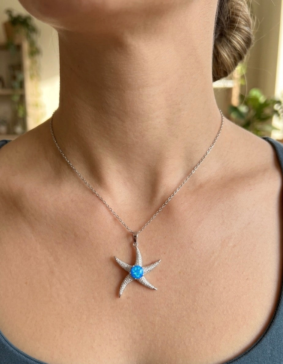 Sterling Silver Starfish Necklace