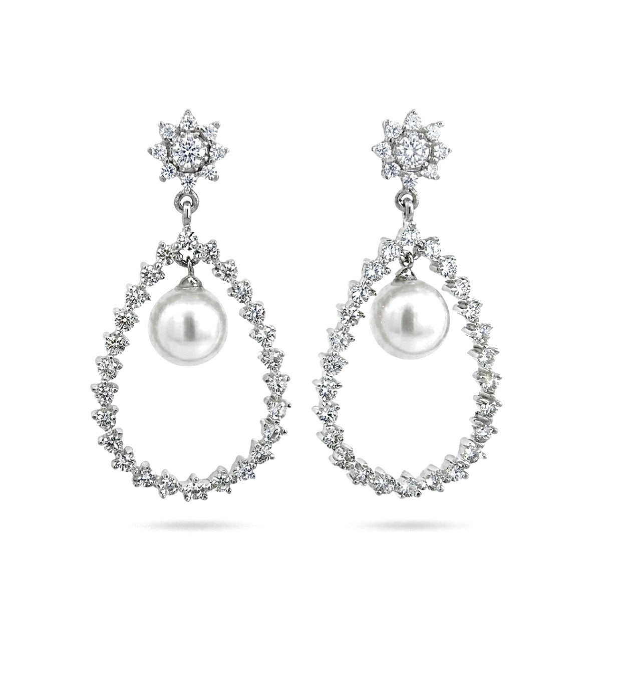 Pearl Suspended Drop Earrings