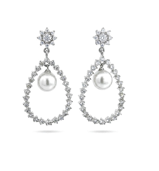 Pearl Suspended Drop Earrings