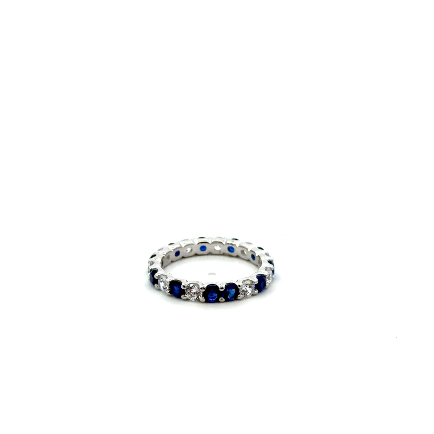 Sterling Silver Cubic Zirconia Eternity Ring