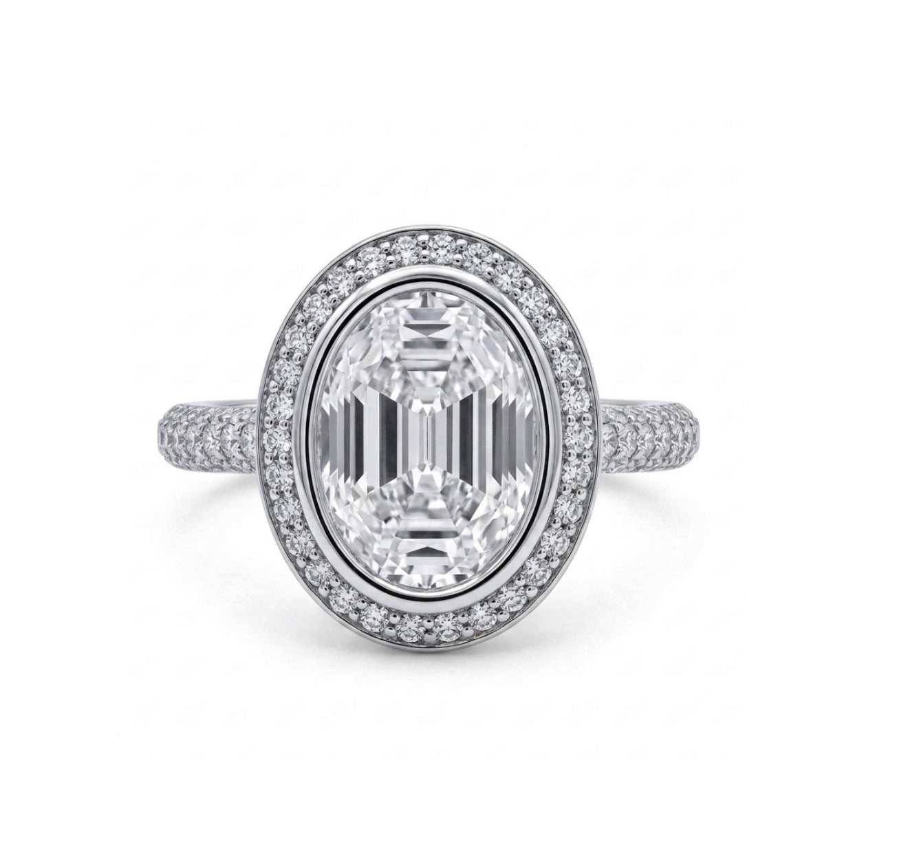 Sterling Silver Oval-cut Stone Cocktail Ring
