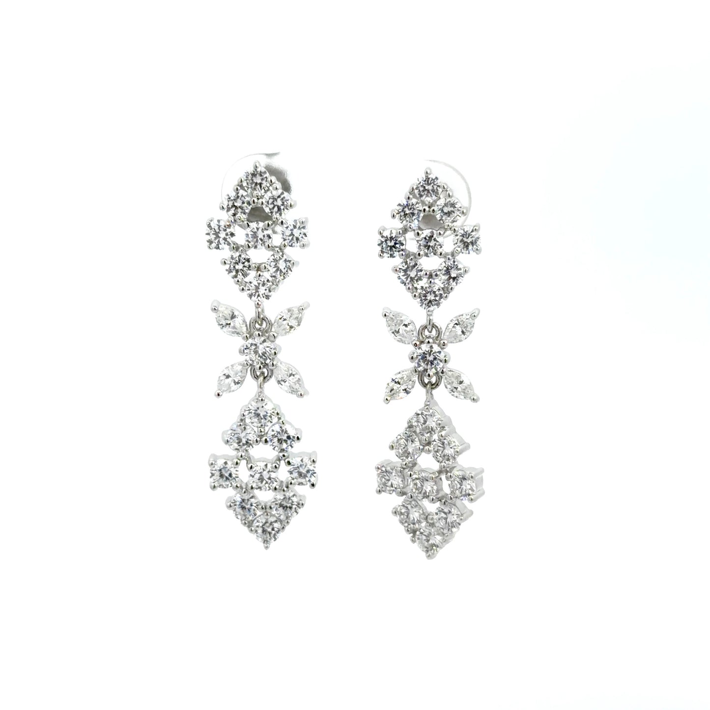 Chandelier  Floral Design Earrings