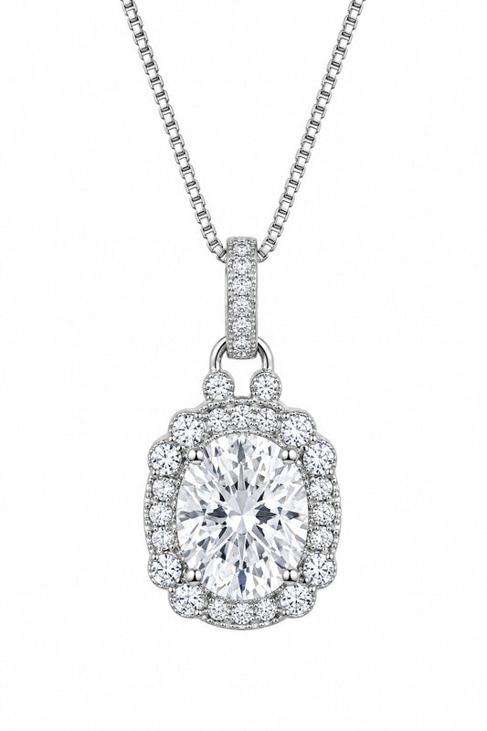 Sterling Silver Oval-cut Necklace