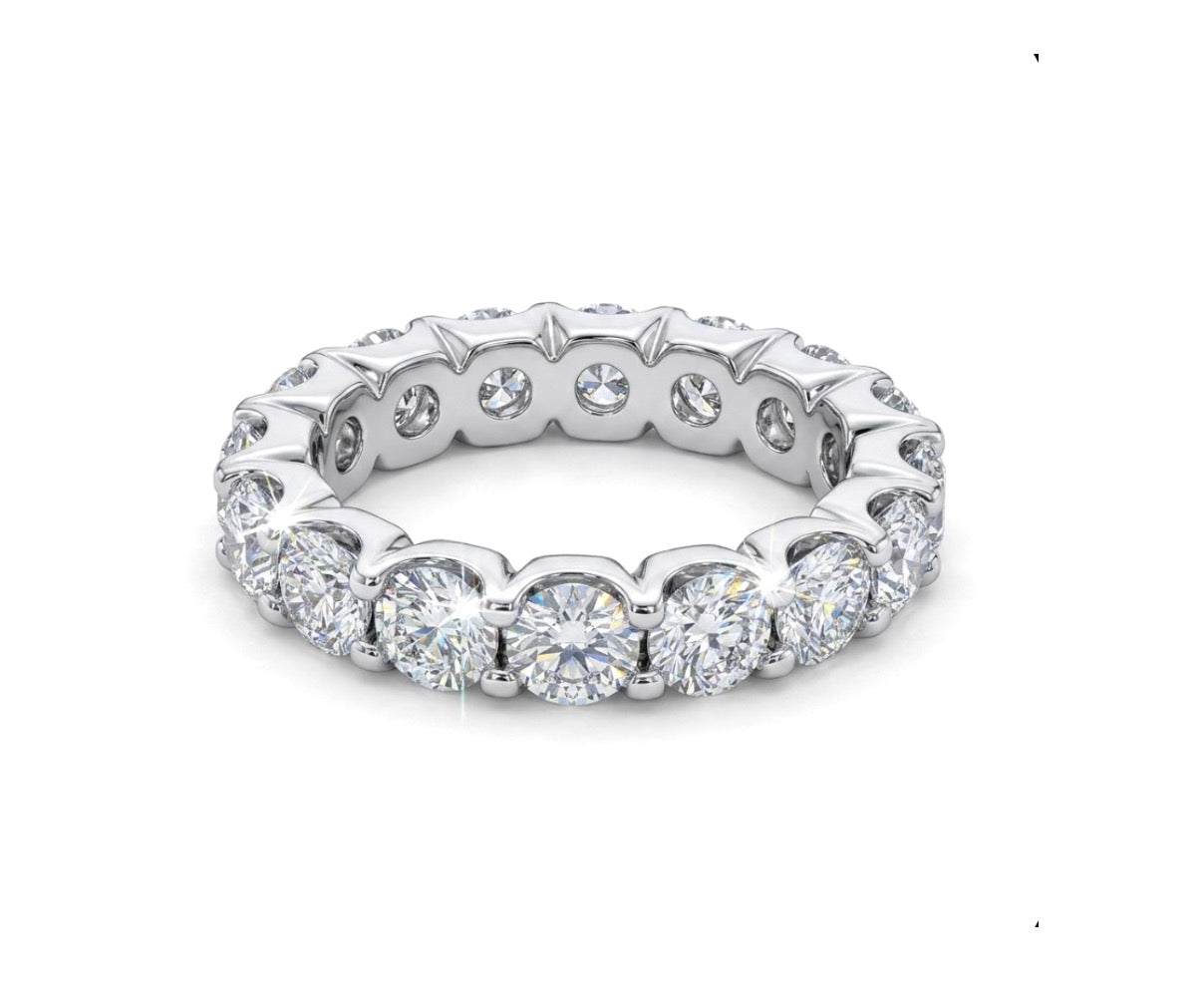 Sterling Silver Brilliant-cut Eternity Ladies Band