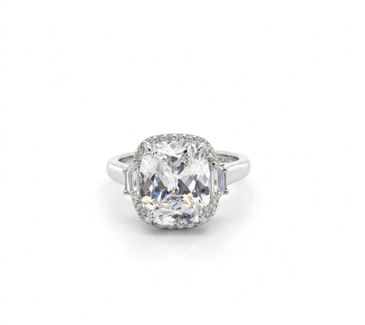 Sterling Silver Cushion Cut Ring