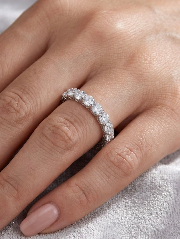 Sterling Silver Half Eternity Ladies Band