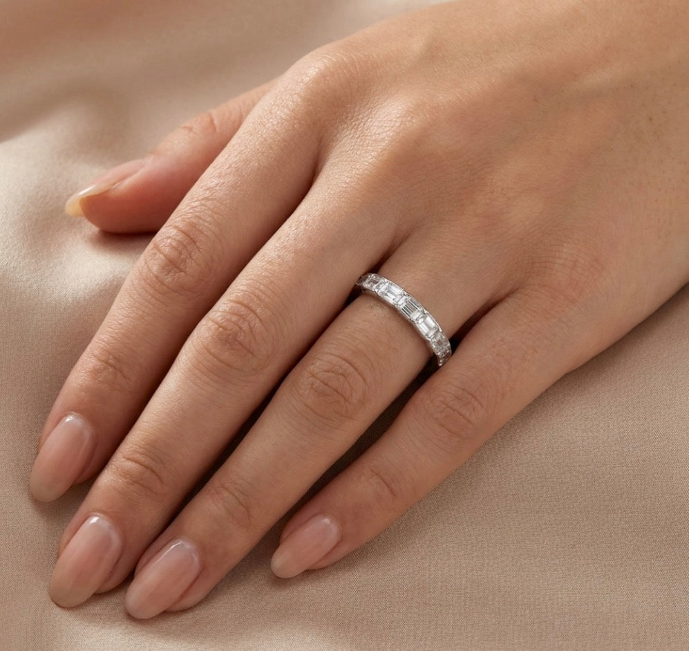 Sterling Silver Half Eternity Ladies Band