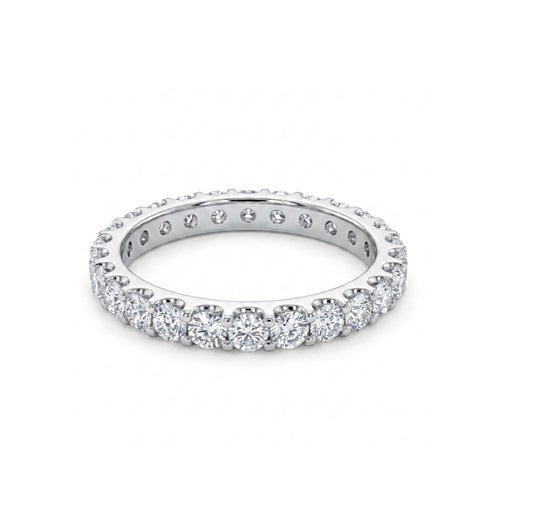 Sterling Silver Eternity Ladies Band