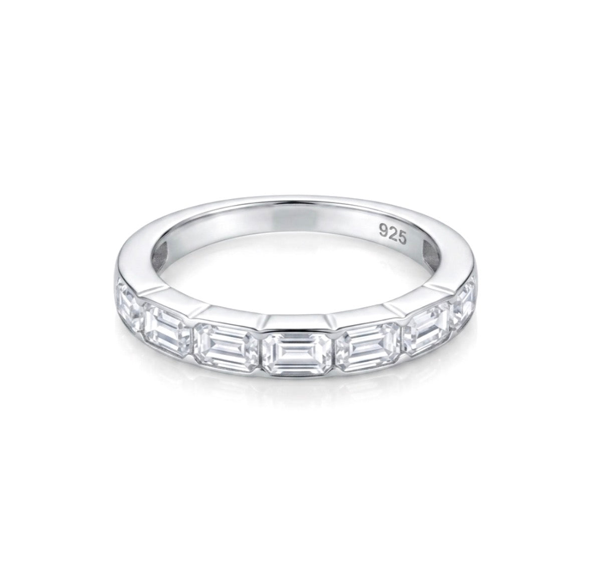 Sterling Silver Half Eternity Ladies Band