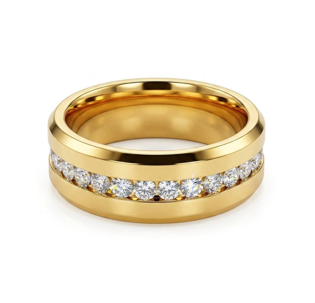 Classic Gold Plated Men’s Eternity Ring