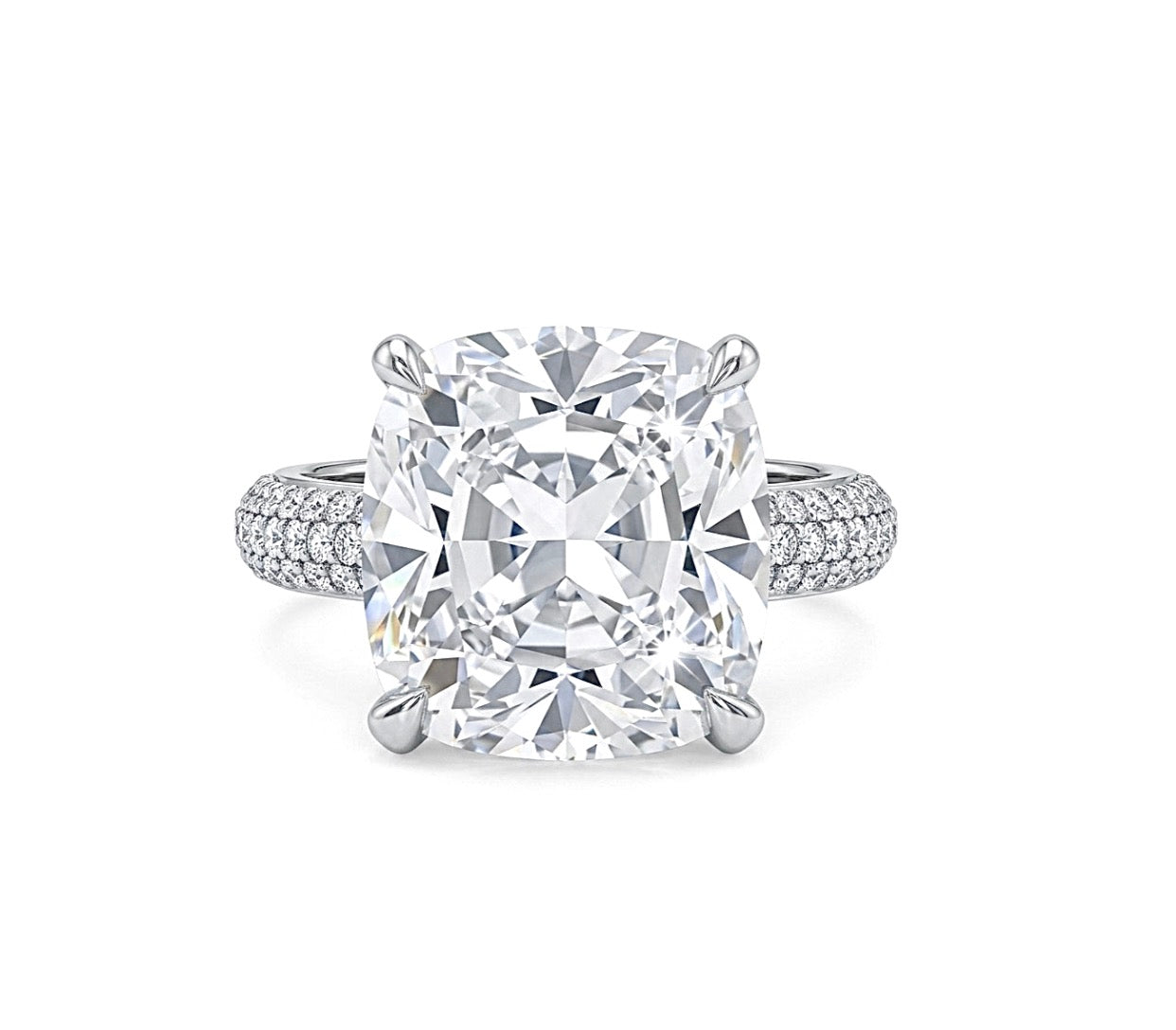Sterling Silver Cushion cut Ring