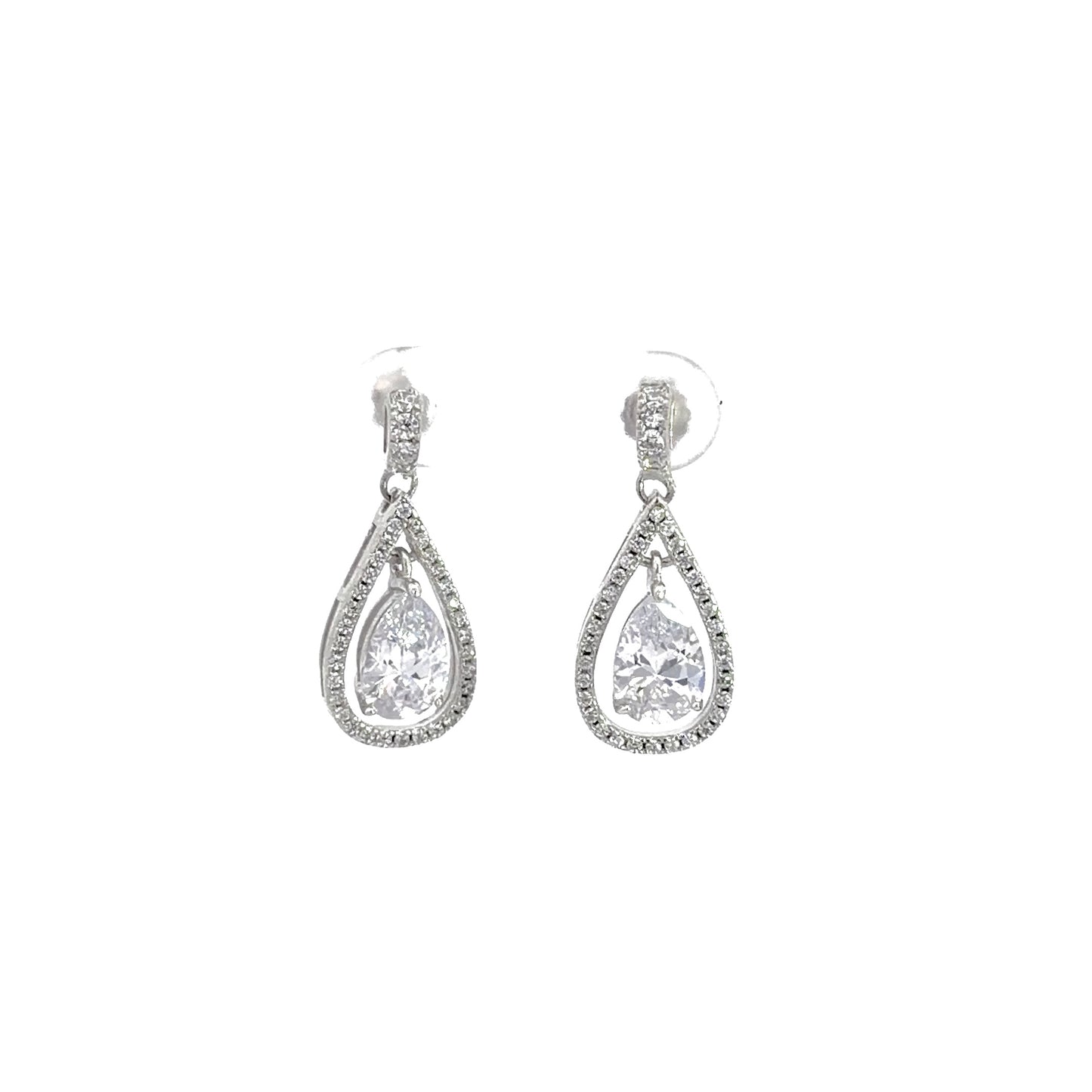 Pear Cut Cubic Zirconia Earrings