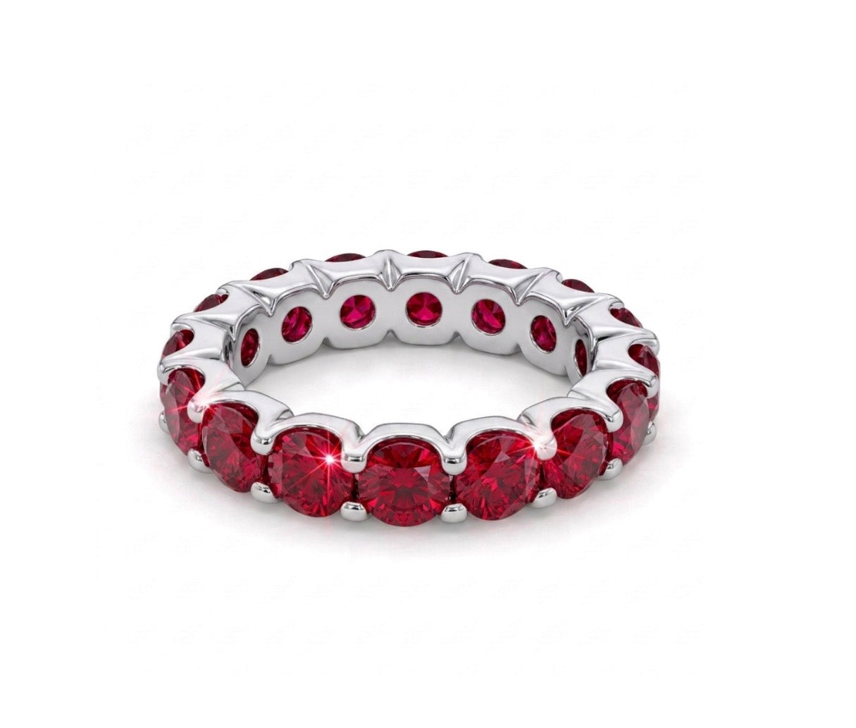 Sterling Silver Brilliant-cut Eternity Ladies Band