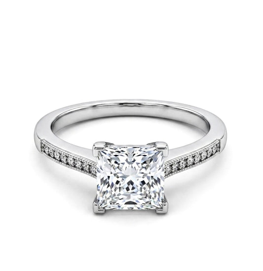 Sterling Silver Princess Cut Ring