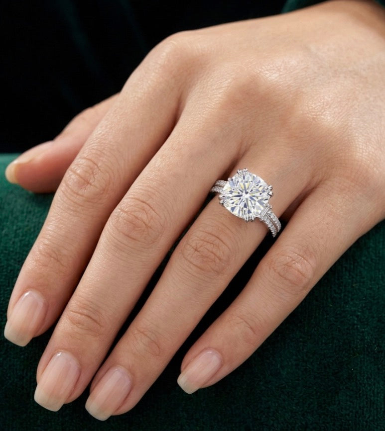 Sterling Silver Cushion Cut Ring