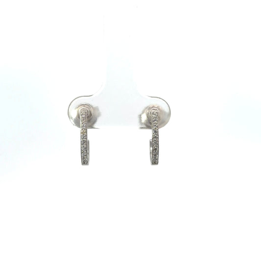 Sterling Silver J Hoop Earrings