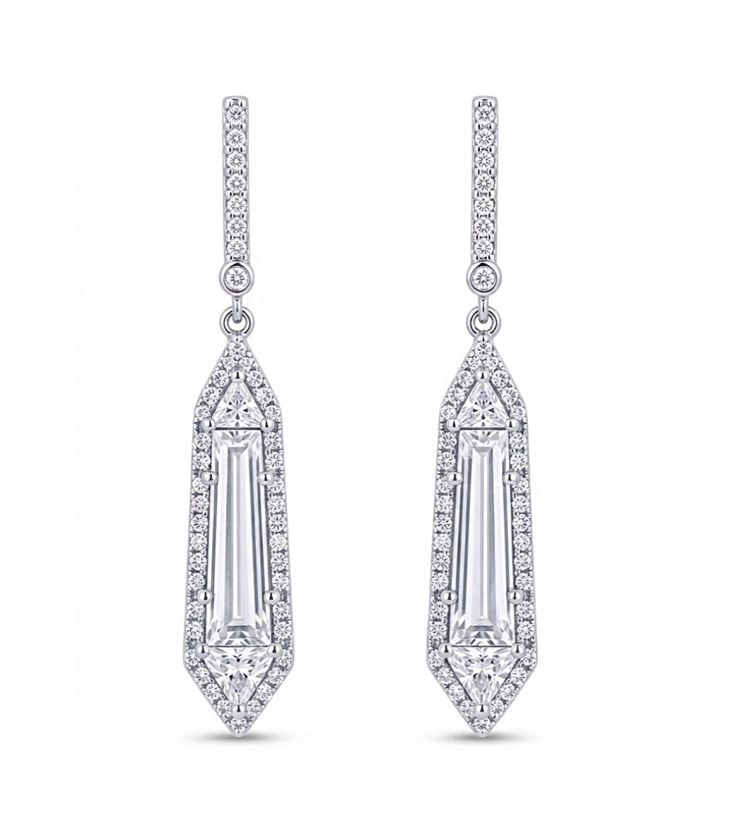 Art Deco Inspired Drop Earrings