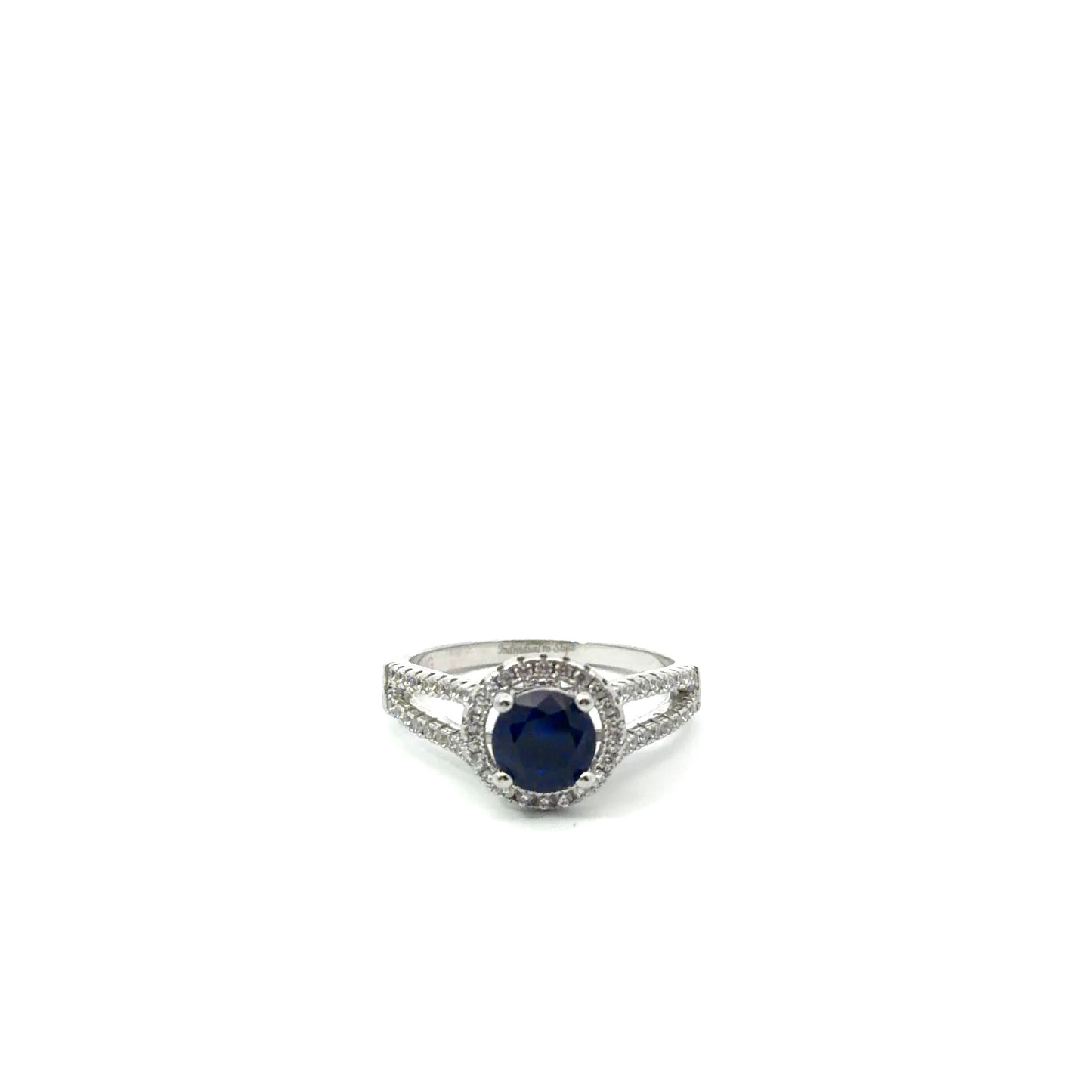 Sterling Silver Round Cut Ring