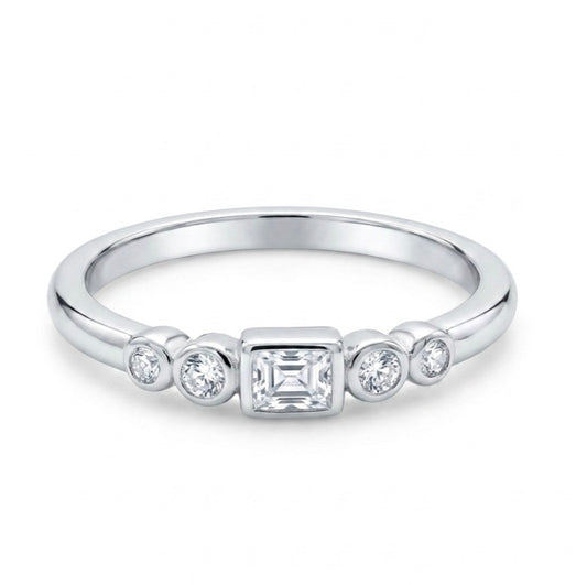 Sterling Silver Contemporary Ladies Band