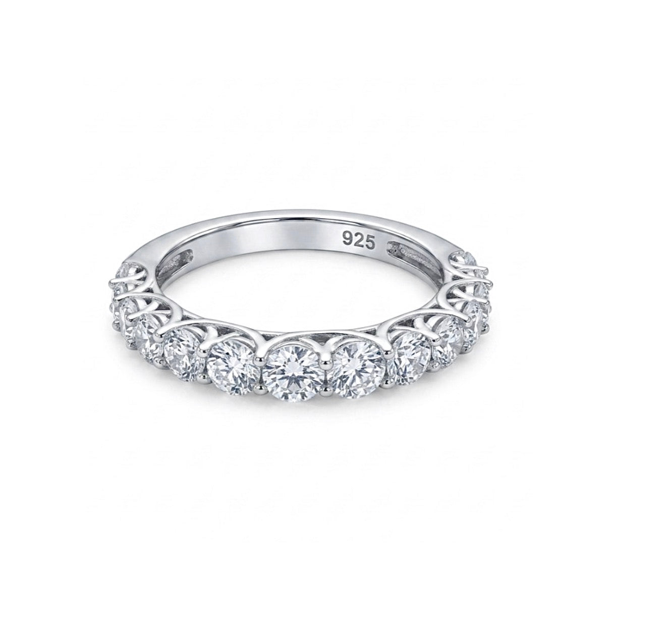 Sterling Silver Half Eternity Ladies Band