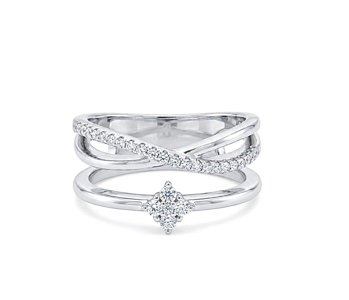 Sterling Silver Bypass Ring