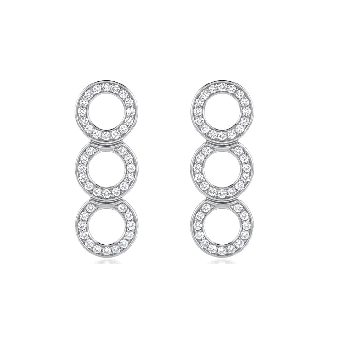 Triple Circle Drop Earrings