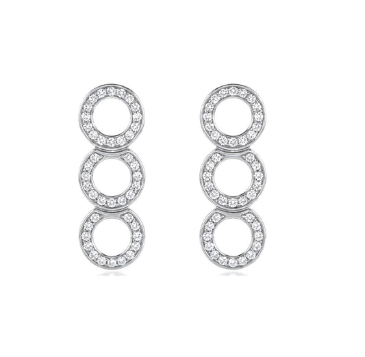 Triple Circle Drop Earrings