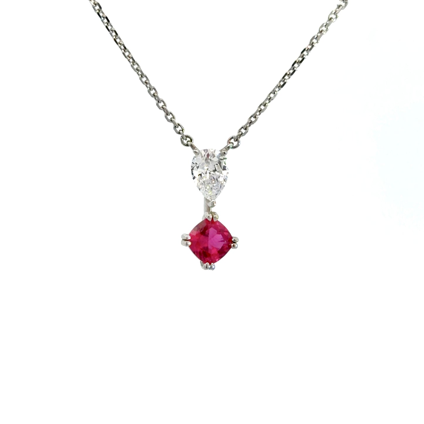 Elegant Garnet Cubic Zirconia Necklace
