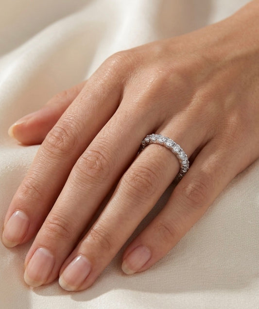 Sterling Silver Eternity Ladies Band
