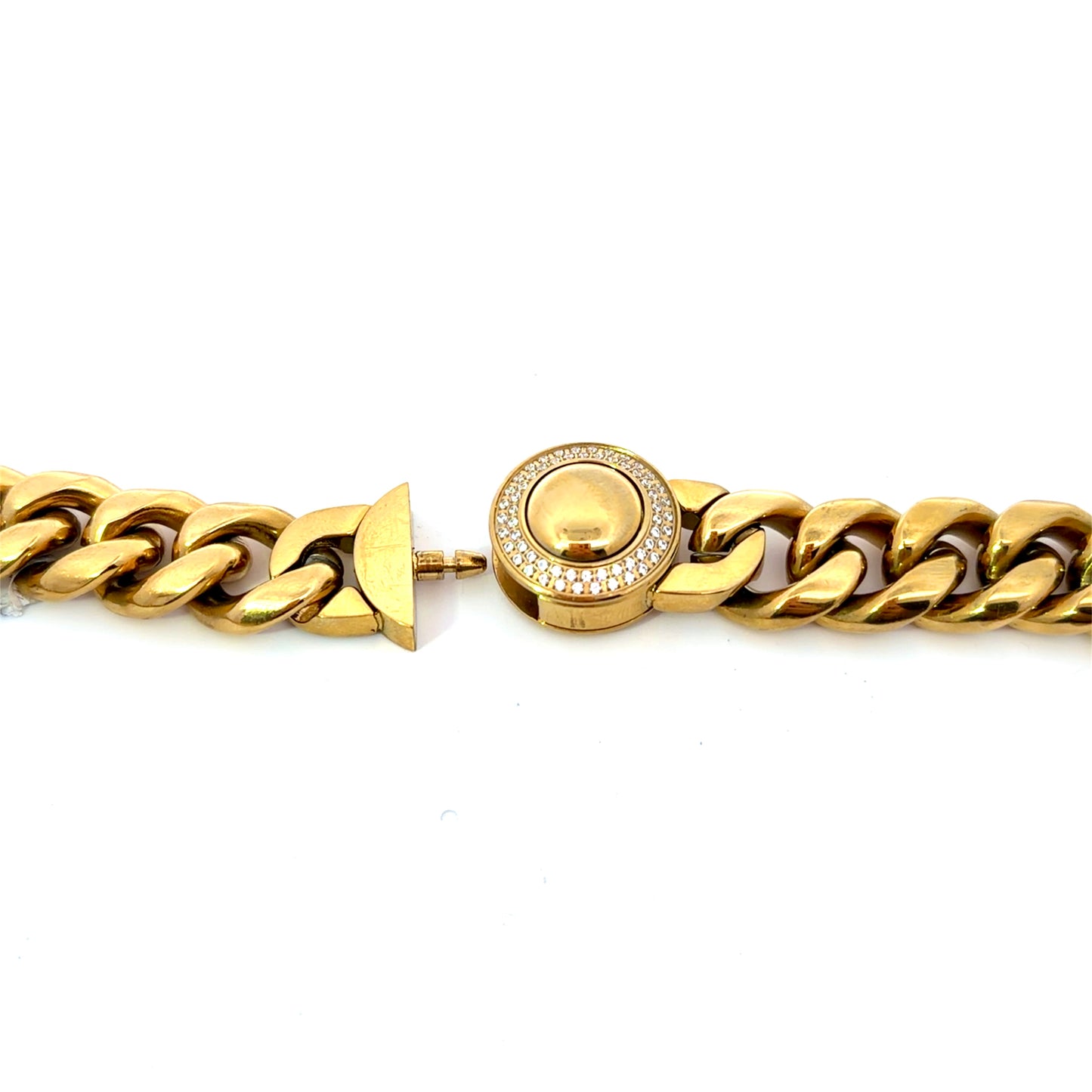 Gold Plated 14MM Chain Link Necklace