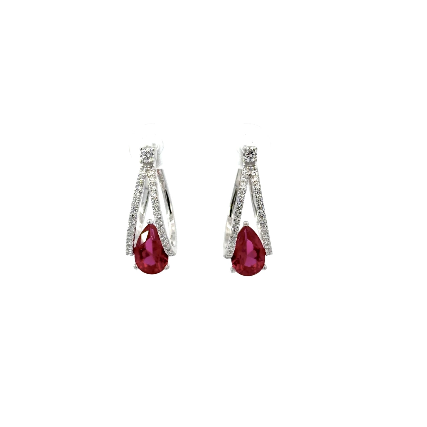 Sterling Silver Teardrop Style Drop Earrings