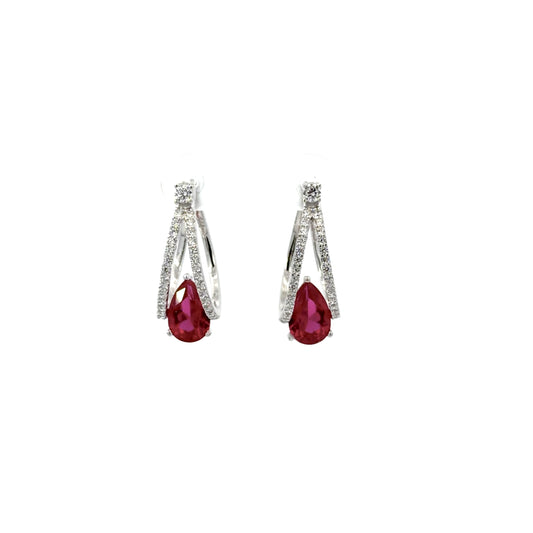 Sterling Silver Teardrop Style Drop Earrings