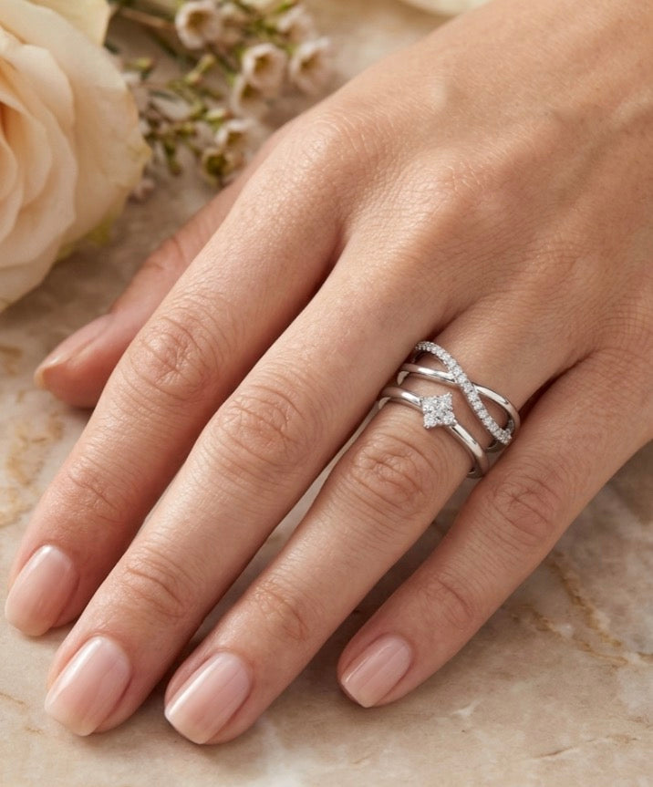 Sterling Silver Bypass Ring