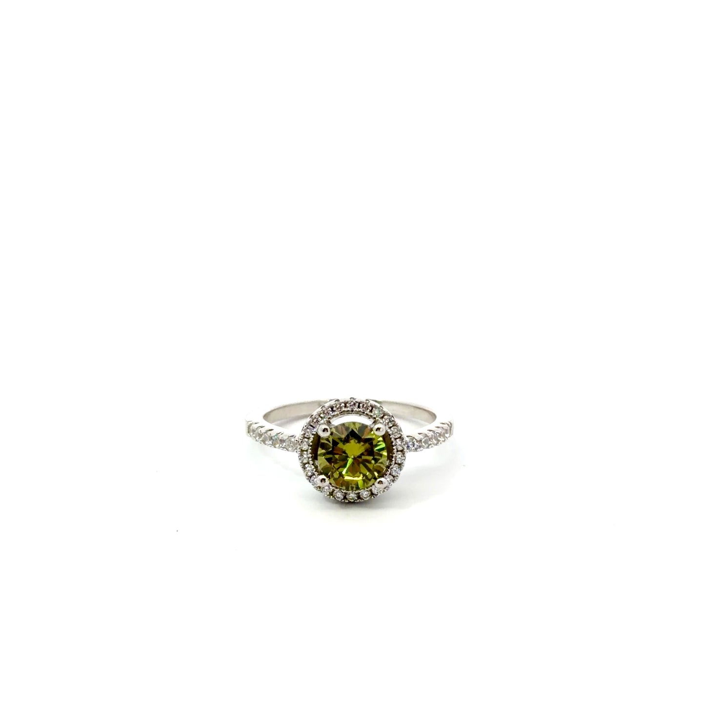 Sterling Silver Round Cut Ring