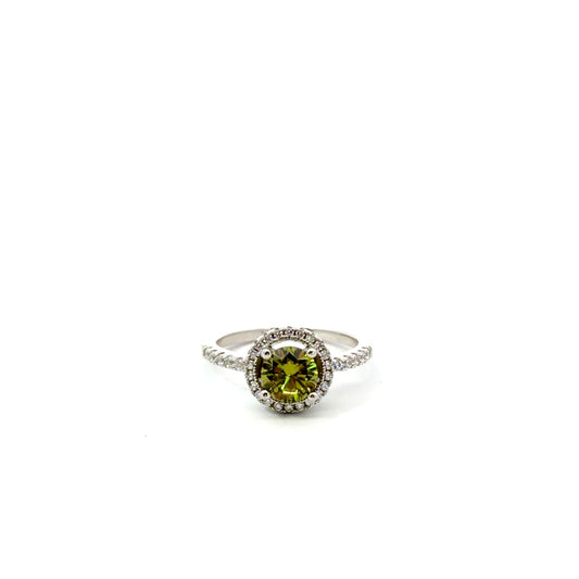 Sterling Silver Round Cut Ring