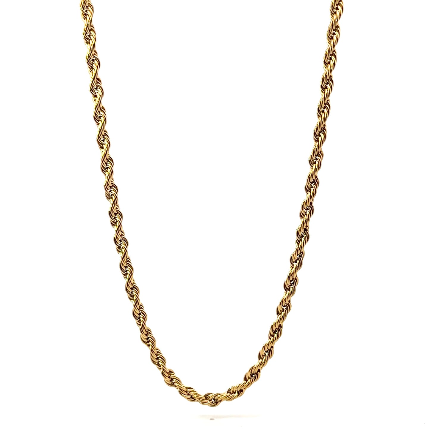 Gold Plated Men’s Rope Chain Necklace
