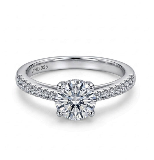 Sterling Silver Brilliant-cut  Ring