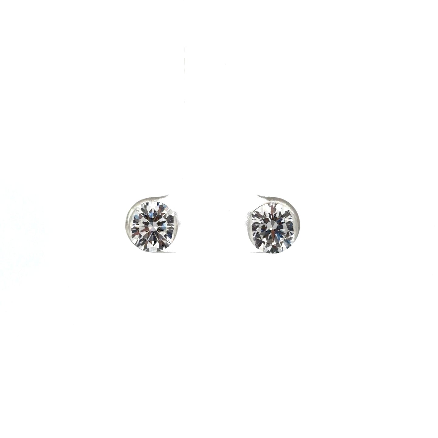 Sterling Silver Martini Style Stud Earrings