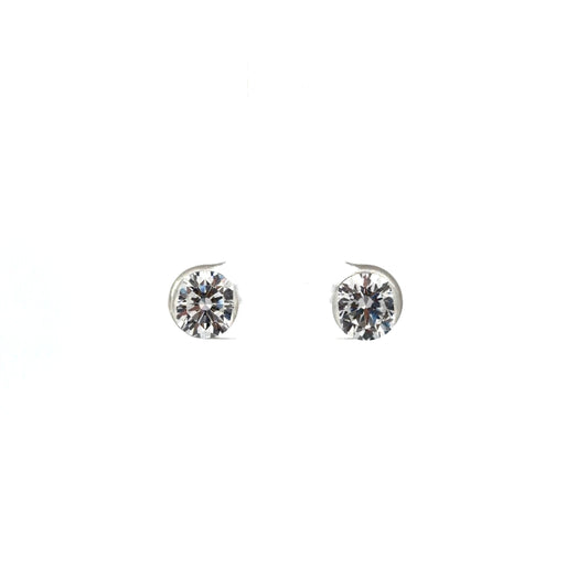 Sterling Silver Martini Style Stud Earrings