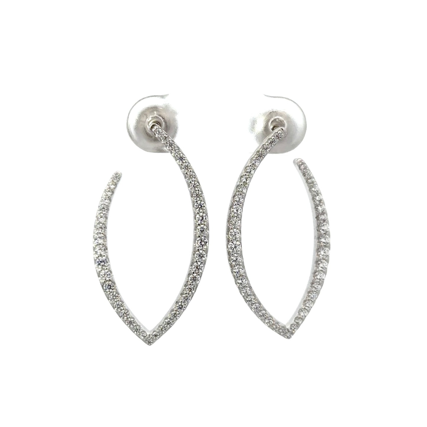 Sterling Silver Silhouette Hoop Earrings