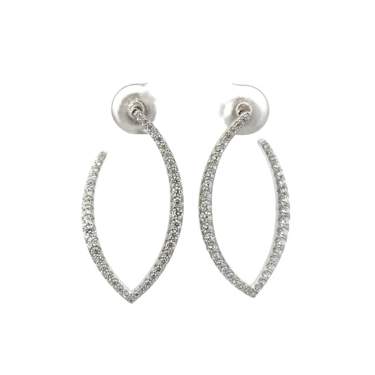 Sterling Silver Silhouette Hoop Earrings