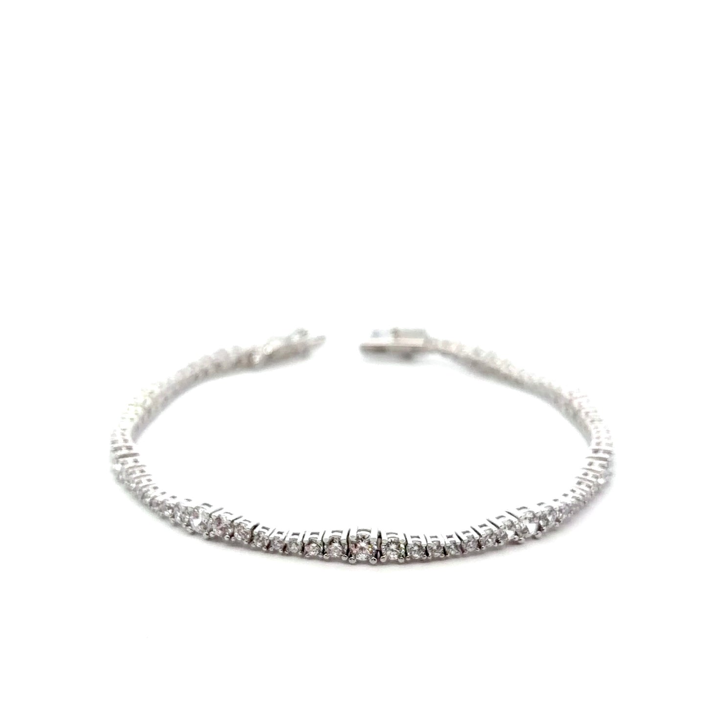 Sterling Silver Gradient Tennis Bracelet