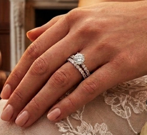 Sterling Silver Wedding Ring Set