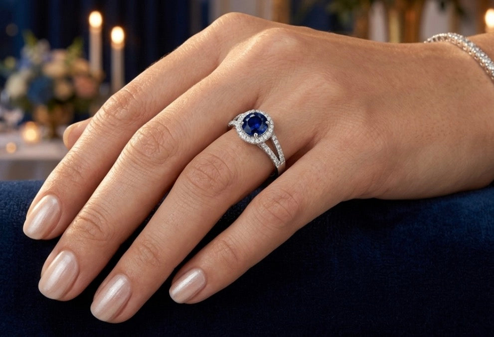 Sterling Silver Round-cut  Ring