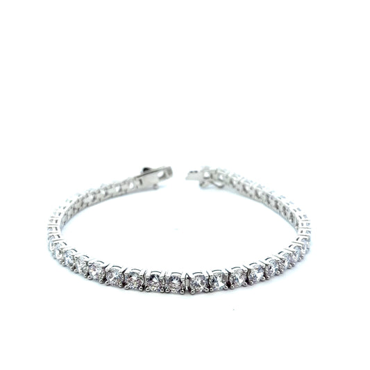 Sterling Silver Radiant Tennis Bracelet