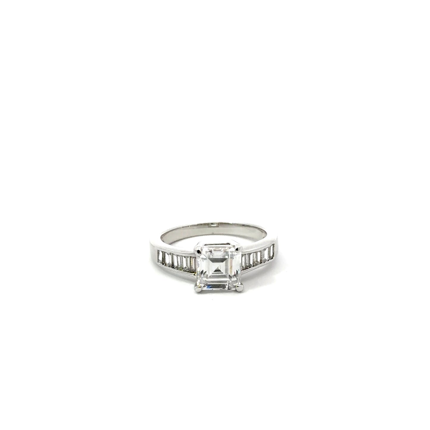 Sterling Silver Cushion Cut Ring