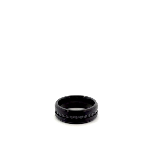 Black Eternity Ring Wedding Band