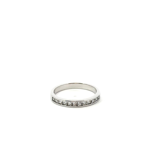 Sterling Silver Channel Eternity Band
