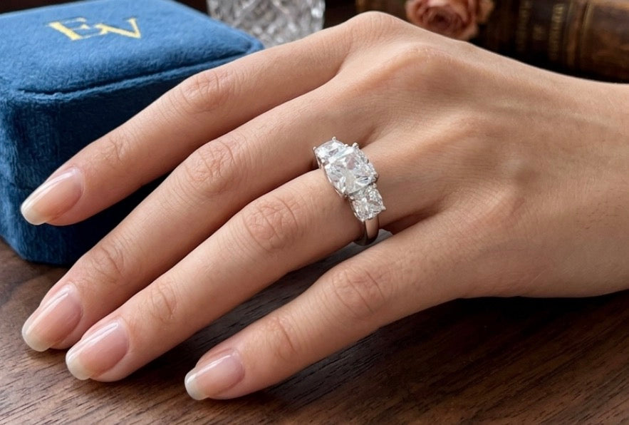 Sterling Silver 3-Stone Ring