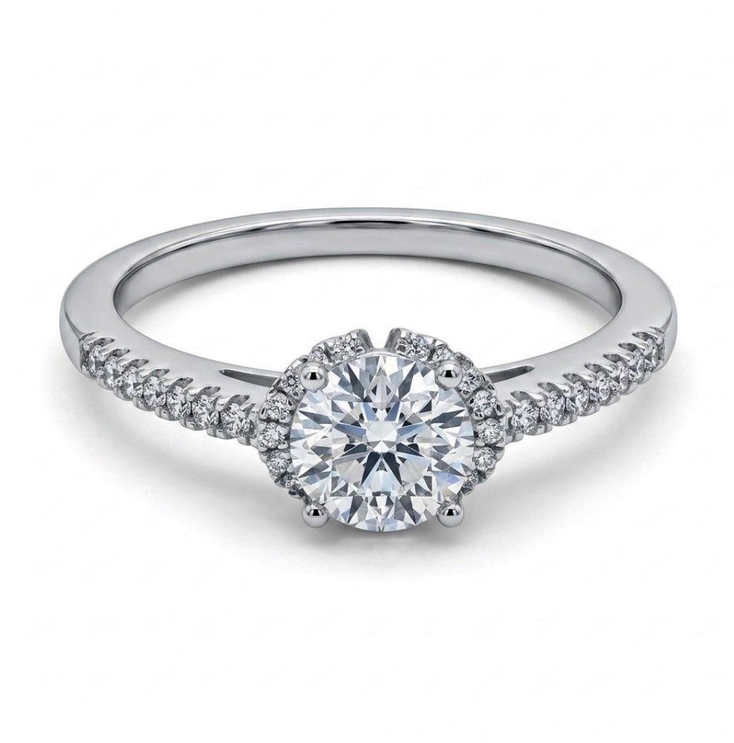 Sterling Silver Halo Ring